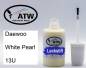 Preview: Daewoo, White Pearl, 13U: 20ml Lackstift, von ATW Autoteile West.